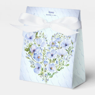 Caixa de Favor Floral do Coração Azul