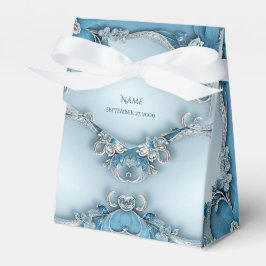 Caixa de Favor Floral do Ornamentado Azul