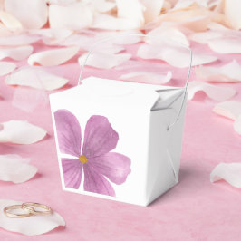 Caixa de Favor Floral em Aquarela Roxa Elegante