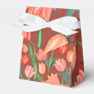 Caixa de Favor Floral Embalagem de Favor para Fe