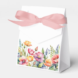 Caixa de Favor Floral Personalizada com Laço