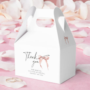 Caixa de Favor Gable Coquette Rosa Blush Nupcial