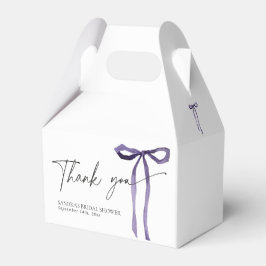 Caixa de Favor Gable Nó de Laço Roxo Chá de Noiva