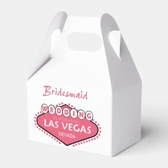 CAIXA DE FAVOR GÁVEL BRIDESMAID LAS VEGAS (Frente)