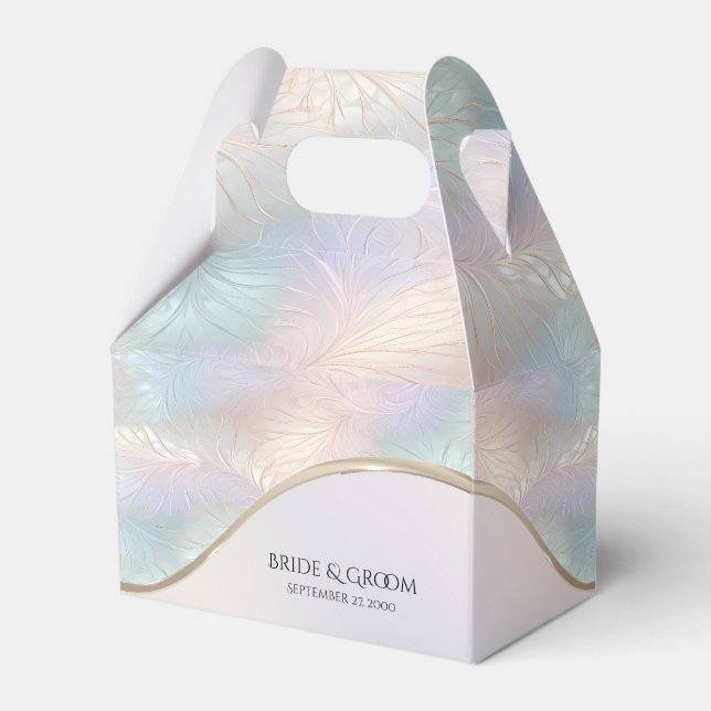 Caixa de Favor Iridescente Moderna Abstrato (Frente)