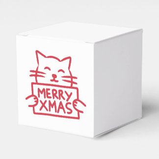 Caixa de Favor Merry Xmas Gatinho Fofo