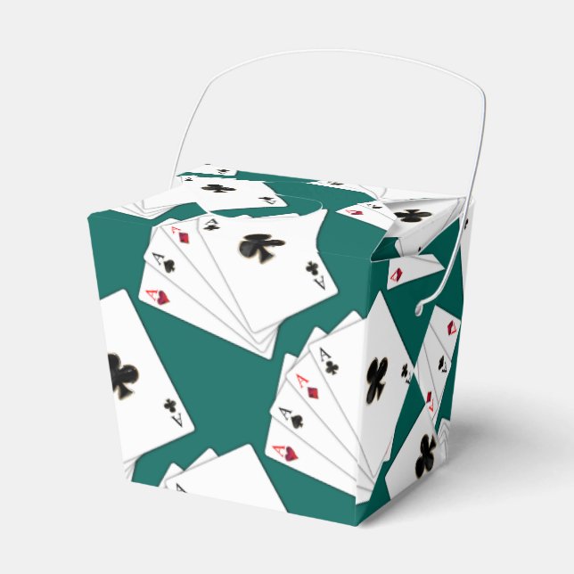 Caixa de Favor Modelo Cartas de Baralho Quatro Áse (Frente)