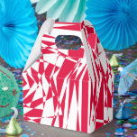 Caixa de Favor Moderno Ilusão Abstrata Vermelha Br<br><div class="desc">Caixa de Favor com Ilusão Abstrata Vermelha e Branca – Arte Geométrica Moderna,  Ideia de Presente para Natal,  Aniversário e Casamento,  Arte de Feriado,  Decoração de Casa de Inverno</div>