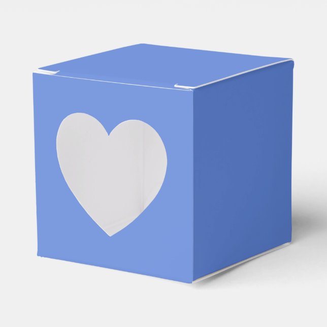 Caixa de Favor Moderno Sólido Azul Simples Chic El (Frente)