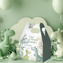 Caixa de Favor para 1º Aniversário do Menino Dinos