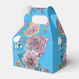 Caixa de Favor para Bolo de Casamento Budgie com R