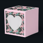 Caixa de Favor para Bolo de Festa de Chá Floral Ro<br><div class="desc">Caixas de Favor para Bolo de Festa de Chá Floral Rosa Água Desbotada Chic. Projetado a partir de uma das minhas pinturas em aquarela.</div>