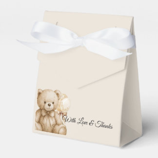 Caixa de Favor para Chá de Bebê com Urso Teddy Vin