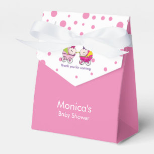 Caixa de Favor para Chá de Bebê de Gêmeas Meninas