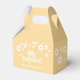 Caixa de Favor para Chá de Bebê Retro Daisy Oh Beb