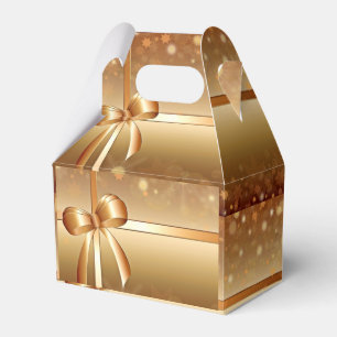 Caixa de Favor para o Natal com Fita de Fólha Dour