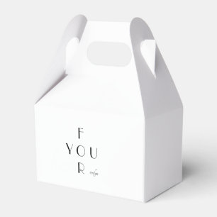 Caixa de Favor Personalizada com Monograma Elegant