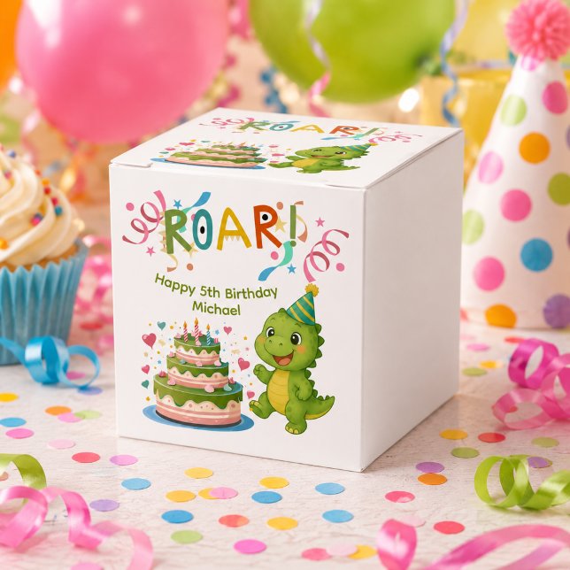 Caixa de Favor Personalizada de Dinossauro para 5º (Criador carregado)
