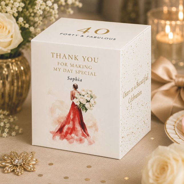 Caixa de Favor Personalizada de Luxo com Vestido V (Criador carregado)