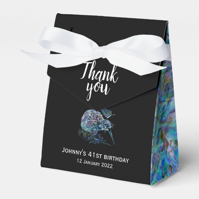 CAIXA DE FAVOR PERSONALIZADA DO NOVO ZEALAND KIWI  (Frente)