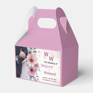Caixa de Favor Personalizada Elegante para Casamen