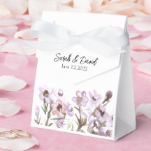 Caixa de Favor Personalizada - Floral Roxo Elegant