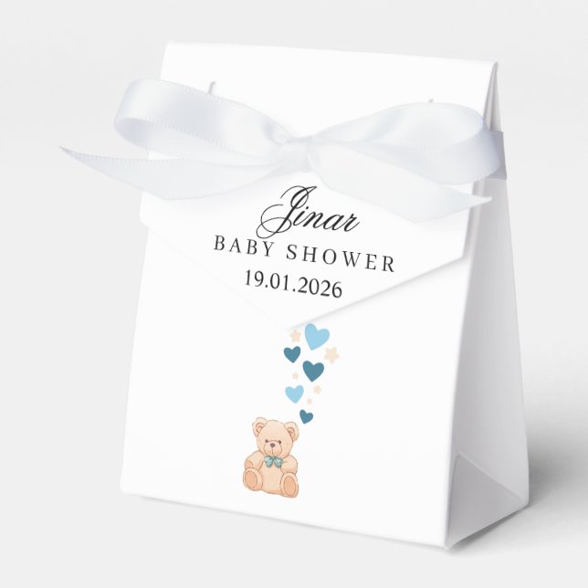 Caixa de Favor Personalizada para Bebê Menino (Frente)