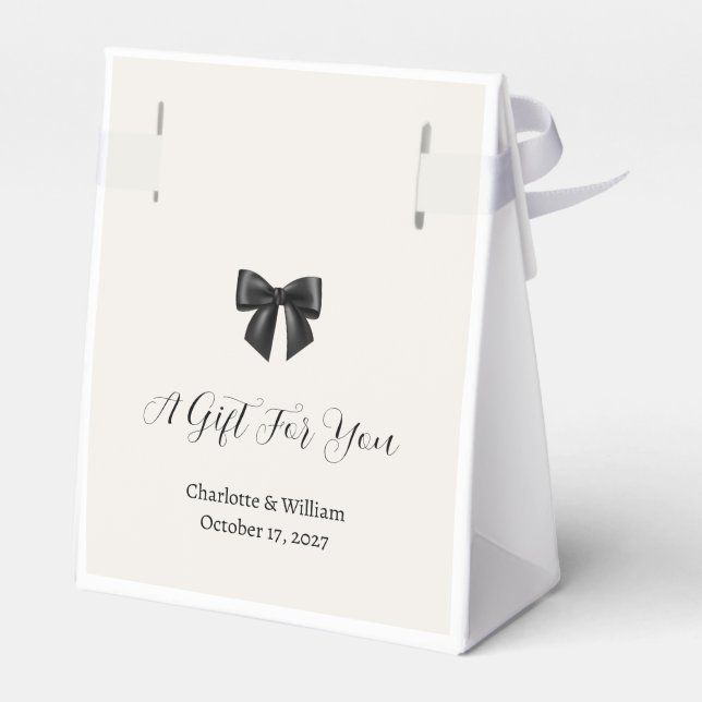 Caixa de Favor Personalizada para Casamento com La (Verso)