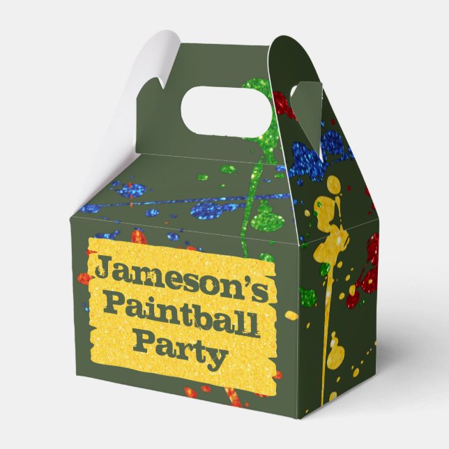 Caixa de Favor Personalizada para Festa de Paintba (Frente)