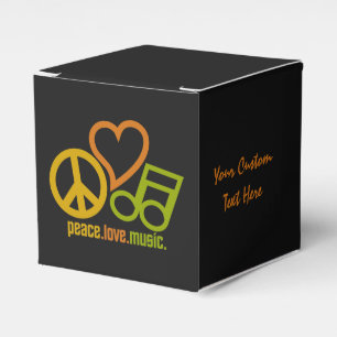 Caixa de favor personalizado da Música Peace Love
