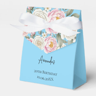 Caixa de Favor Personalizado de Aniversário Floral
