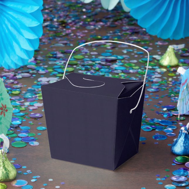 Caixa de Favor Personalizável Azul Marinho Simples (Festa)