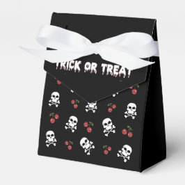 Caixa de Favor Rockabilly Halloween Caveiras Cerej