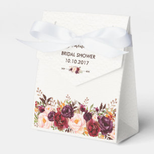 Caixa de Favor Rustic Floral Chá de panela Rosa Ma