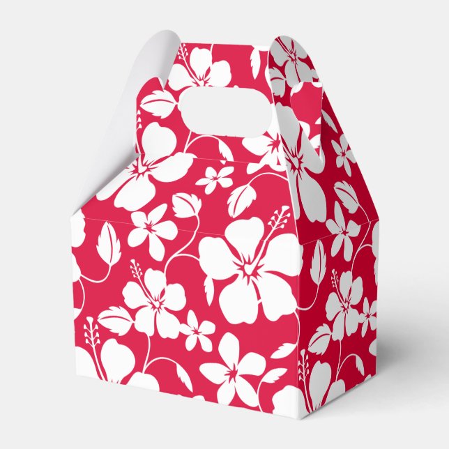 CAIXA DE FAVOR VERMELHA HAWAIIAN HULA (HIBISCUS) (Frente)