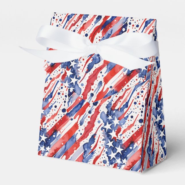 Caixa de Favor Vermelho, Branco e Azul Patriótico (Frente)