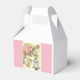 Caixa de Favor Vintage Tema Paris Francês Rosa
