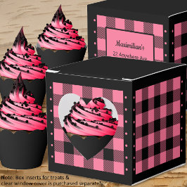 Caixa de Favor - Xadrez Búfalo - Rosa e Preto - Co