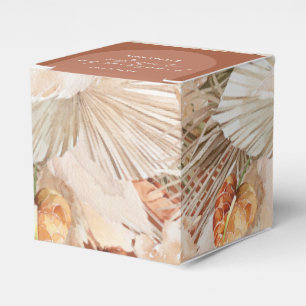Caixa de favorecimento do casamento Boho Rust terr