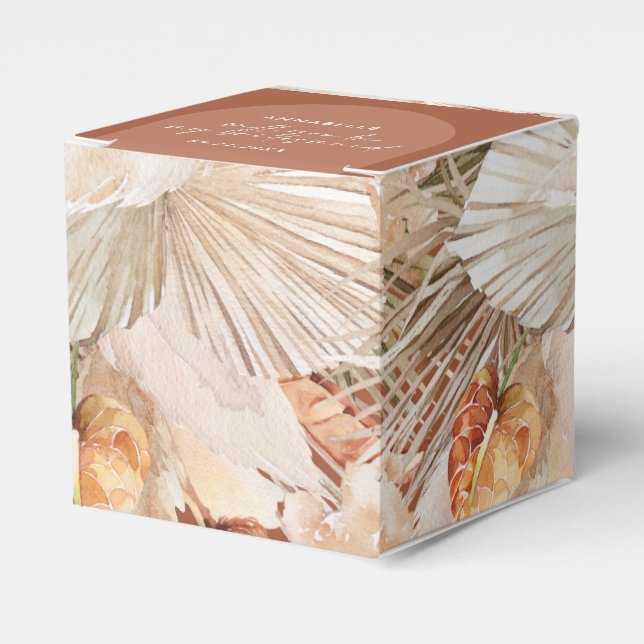 Caixa de favorecimento do casamento Boho Rust terr (Frente)