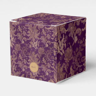 caixa de favorecimento do monograma roxo real