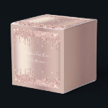 Caixa de Favorecimento do Nome de Texto Personaliz<br><div class="desc">Caixas de Favoritos Personalizadas com Unidades de Miniatura Brilhante de Lente Dourada Rosa - Moderno de Texto Rosa Personalizado - Adicione Seu Texto Único ou Remova Texto - Torne Sua Caixa de Cartão Especial / Caixas de Presente - Redimensione e mova ou remova e adicione texto / elementos com a...</div>
