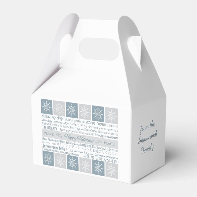 Caixa de favorecimento multilíngue "Feriados Feliz (Frente)