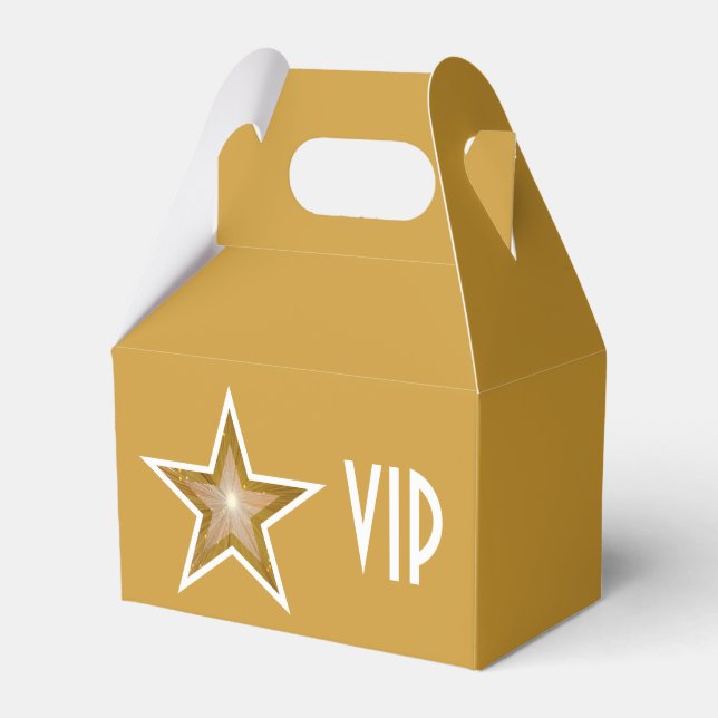 Caixa de favorecimento ouro VIP para impressão de  (Frente)