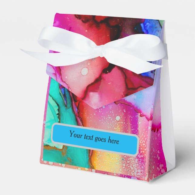 Caixa de favores com arte de redemoinho moderna -  (Frente)