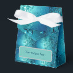 Caixa de favores com gotas de água que você pode p<br><div class="desc">Linda caixa de favores com gotas de água azuis pronta para personalizar com seu próprio texto ou nome</div>