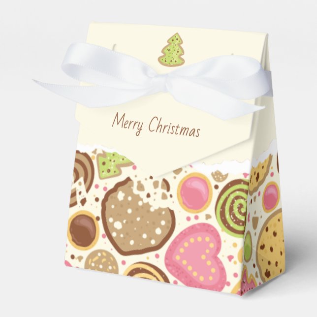 Caixa de Favores de Biscoito de Gengibre de Natal  (Frente)