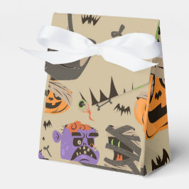 Caixa de Favorito com Padrão Vintage de Halloween
