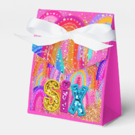 Caixa de Favorito de Aniversário de 6 Anos Arco-Ír