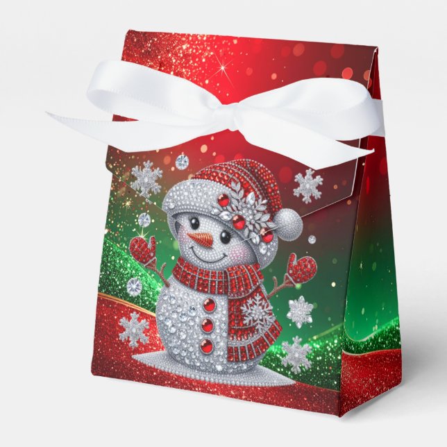 Caixa de Favorito de Natal de Homem de Neve com Rh (Frente)